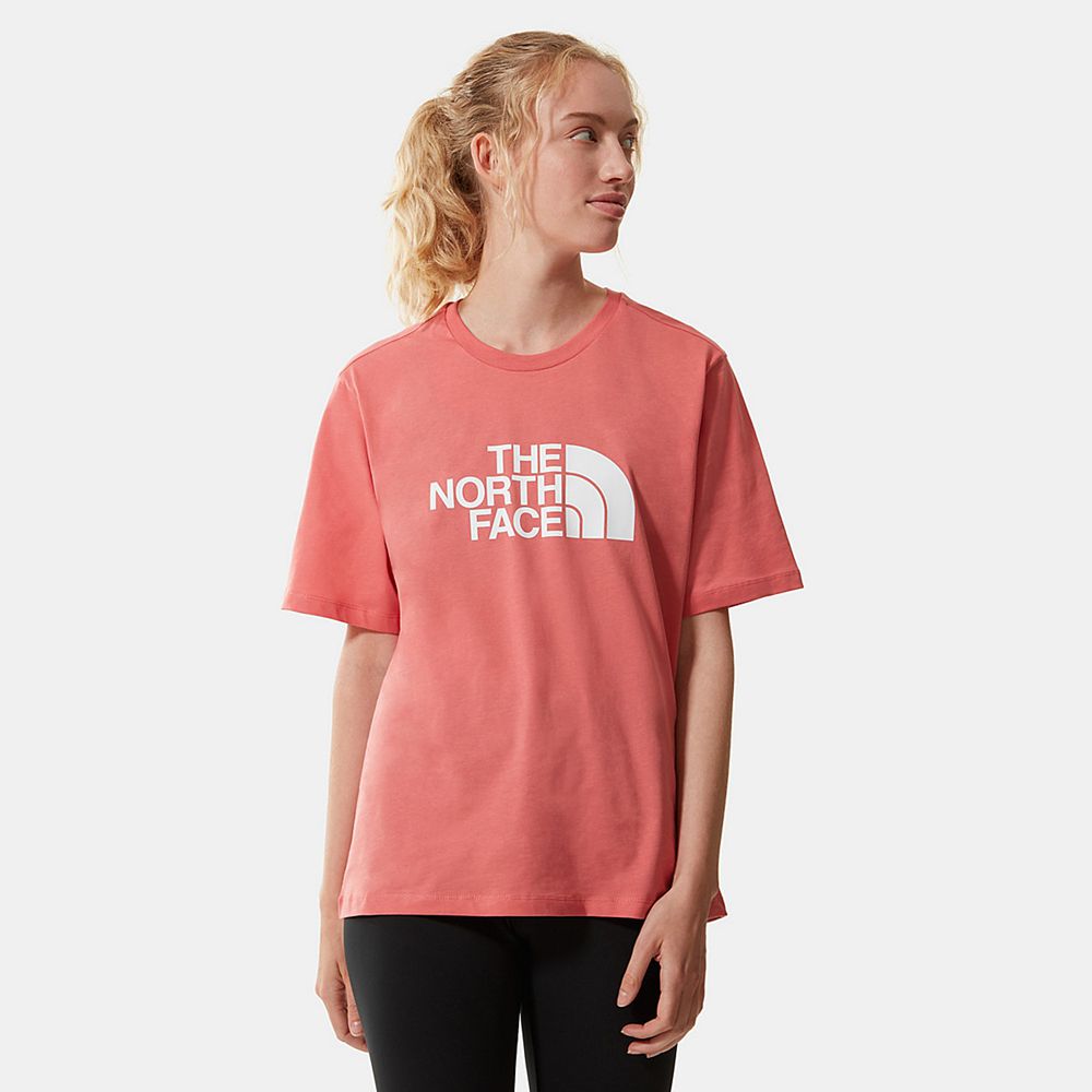 The North Face T-Shirts Womens Australia - The North Face Relaxed Easy Rose (TVI-970182)